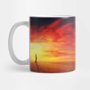 scenic sunset silhouette Mug